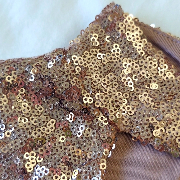 Gold Sequin Racerback Crop Top Size XS - Picture 7 of 12